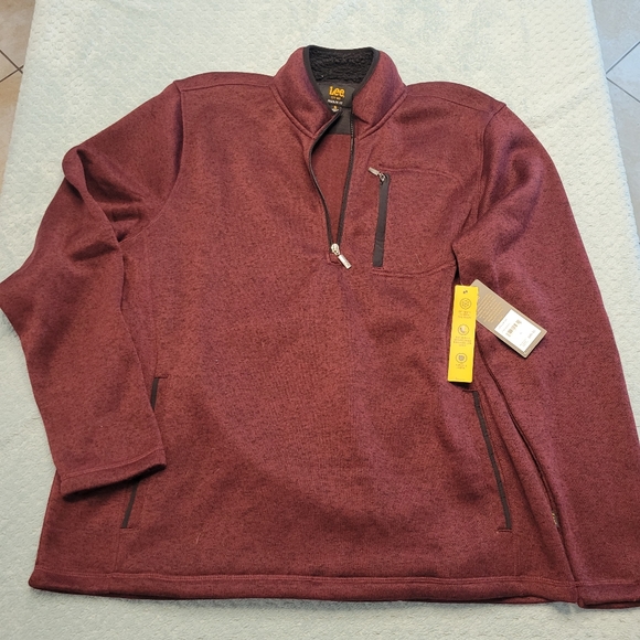 NEW LEE JEANS BRAND MENS 3/4 ZIP PULLOVER JACKET-NWT - Picture 3 of 11